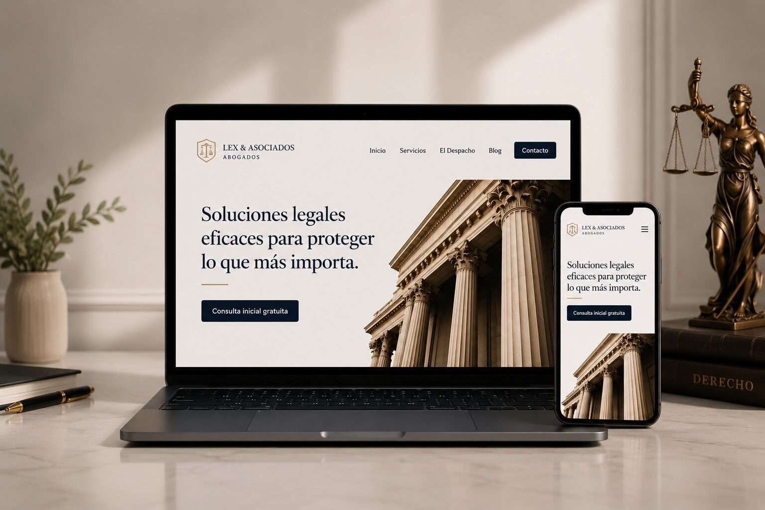 Diseño profesional de una web para abogados