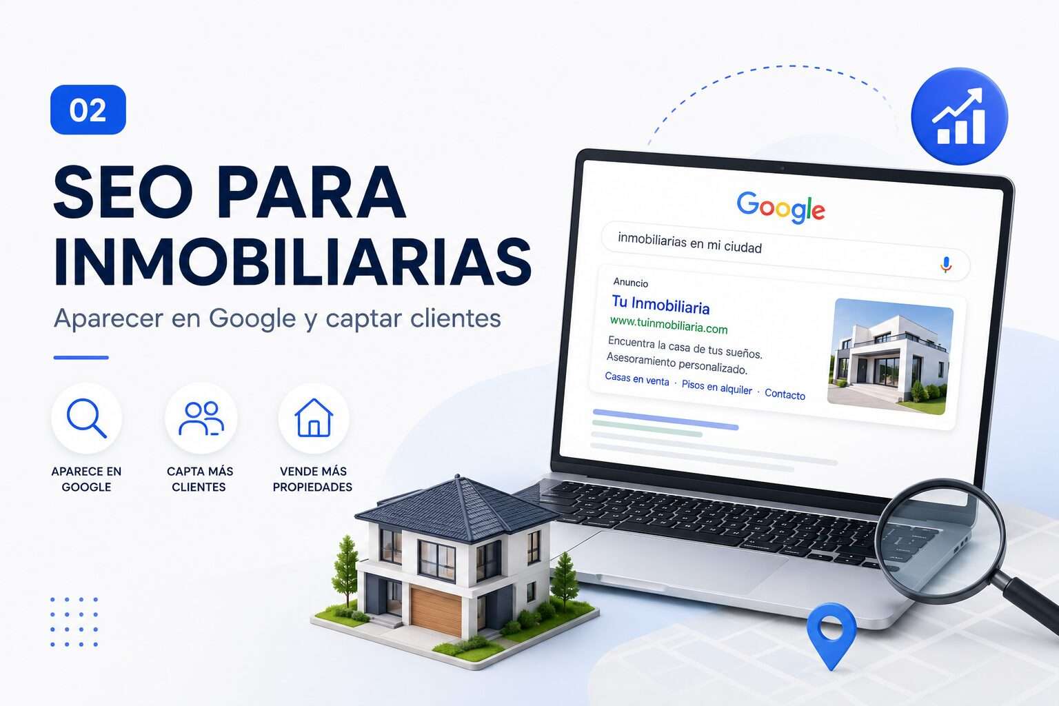 Agencia inmobiliaria posicionada en primer lugar de Google Maps para búsqueda local