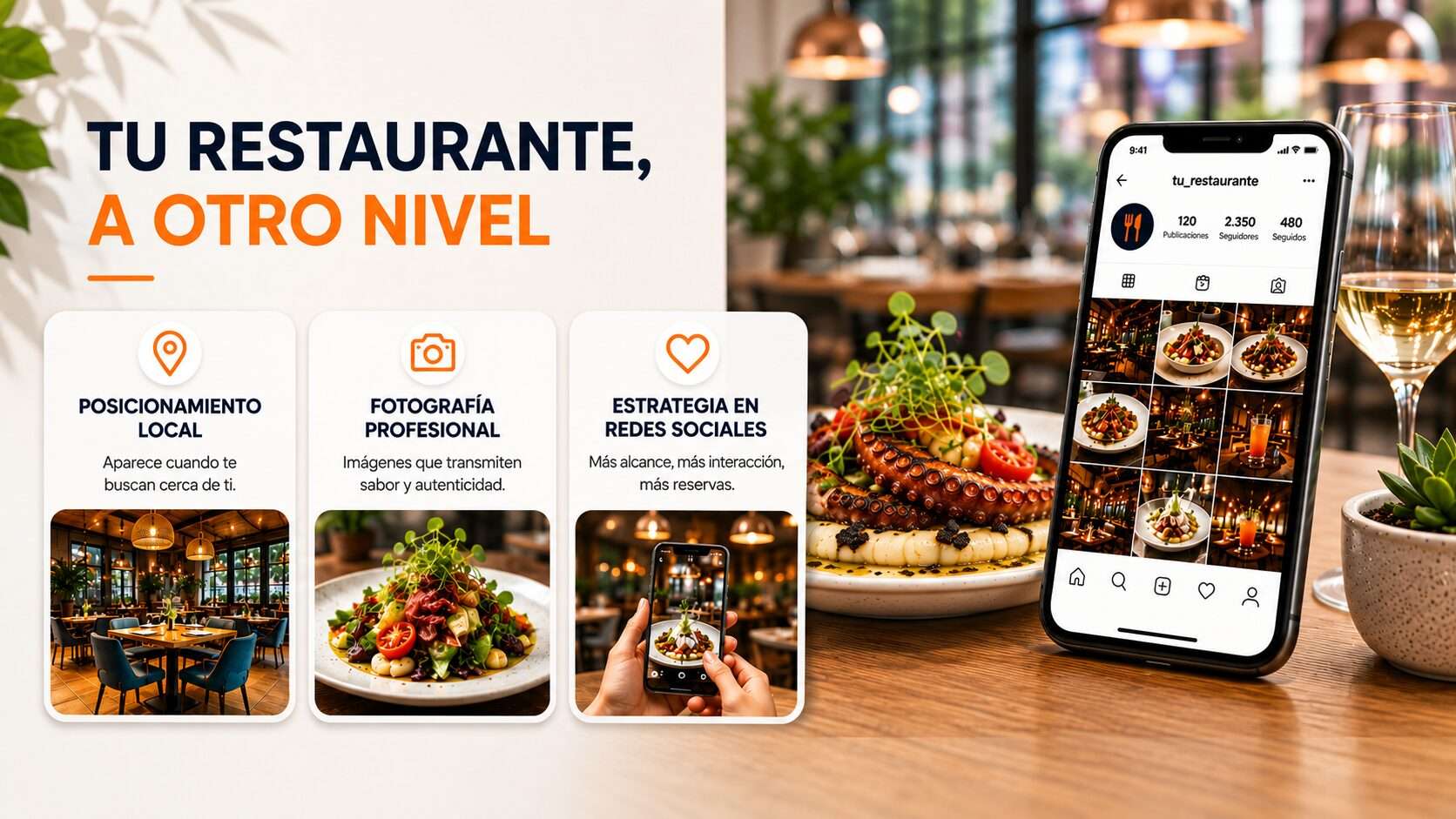 Contenido de marketing gastronómico en Instagram con alto engagement de restaurante